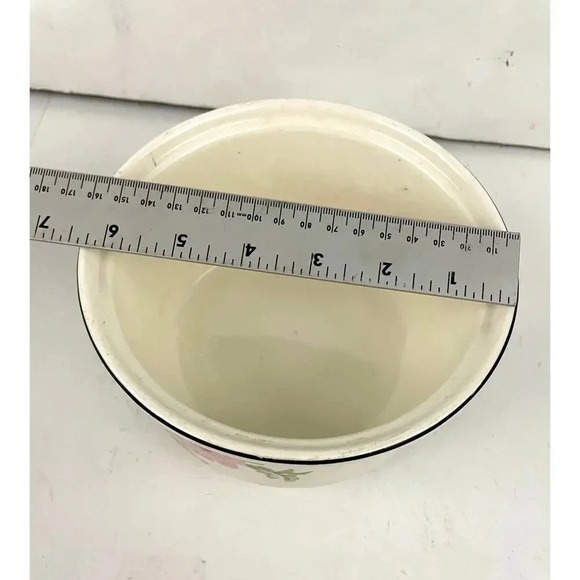 VTG Floral Casserole Dish with Lid Harker Cookingware Hot Oven 1930s - Picture 8 of 11